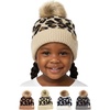 image:imageFunky Junque Toddler Pom Beanie  Kids Winter Hat for Ages 14 Baby Boy amp Girl Knit Beanies Warm Cozy Knit Snow HatsAllover Leopard  Beige