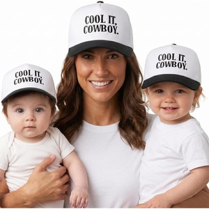 image:imageFunky Junque Adult Infant amp Toddler Vintage TwoTone Embroidered Trucker Hat 3 Pack Bundle  Cool It Cowboy  WhiteBlack