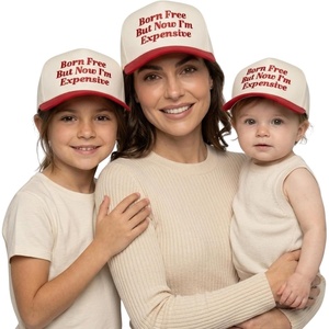 image:imageFunky Junque Adult Toddler amp Kid Vintage TwoTone Embroidered Trucker Hat 3 Pack Bundle  Born Free But Now Im Expensive  RedBeige