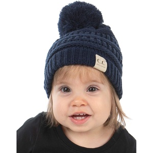 image:imageFunky Junque Exclusives Toddler Pom Beanie  Warm Knit Winter Hat for Kids Ages 14 Cozy Snow Beanies for Baby Boys amp GirlsNavy