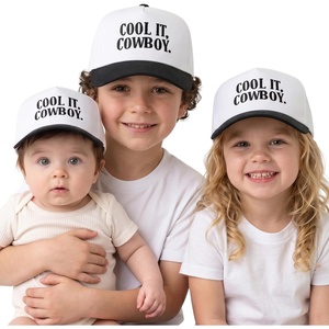 image:imageFunky Junque Infant Todder amp Kid Vintage TwoTone Embroidered Trucker Hat 3 Pack Bundle  Cool It Cowboy  WhiteBlack