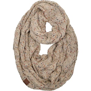 image:imageFunky Junque Infinity Scarf for Women  Oversized Chunky Winter Scarf Colorful Fall Scarves Soft Sweater Wrap Cozy StyleA Confetti Latte Design