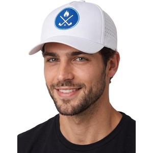 image:imageFunky Junque Mens High Crown Golf Hat Performance Golf CapCrossed Golf Clubs  White