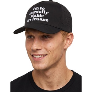 image:imageFunky Junque Mens High Crown Golf Hat Performance Golf CapIm So Mentally Stable Its Insane  Black
