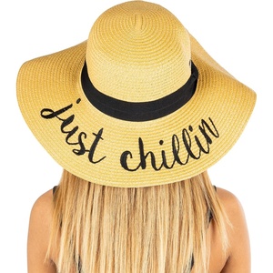image:imageFunky Junque Panama Sun Hat Wide Brim Packable Straw Beach CapJust Chillin