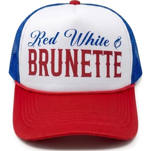 image:imageFunky Junque Premium Mesh Snapback Trucker Hat  Stylish Comfort for All  Patriotic Humor amp MoreRed White  Brunette  WhiteRedRoyal Blue