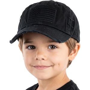image:imageFunky Junque Toddler Baseball Hat Kids Adjustable Trucker CapAmerican Flag  Black Ages 25