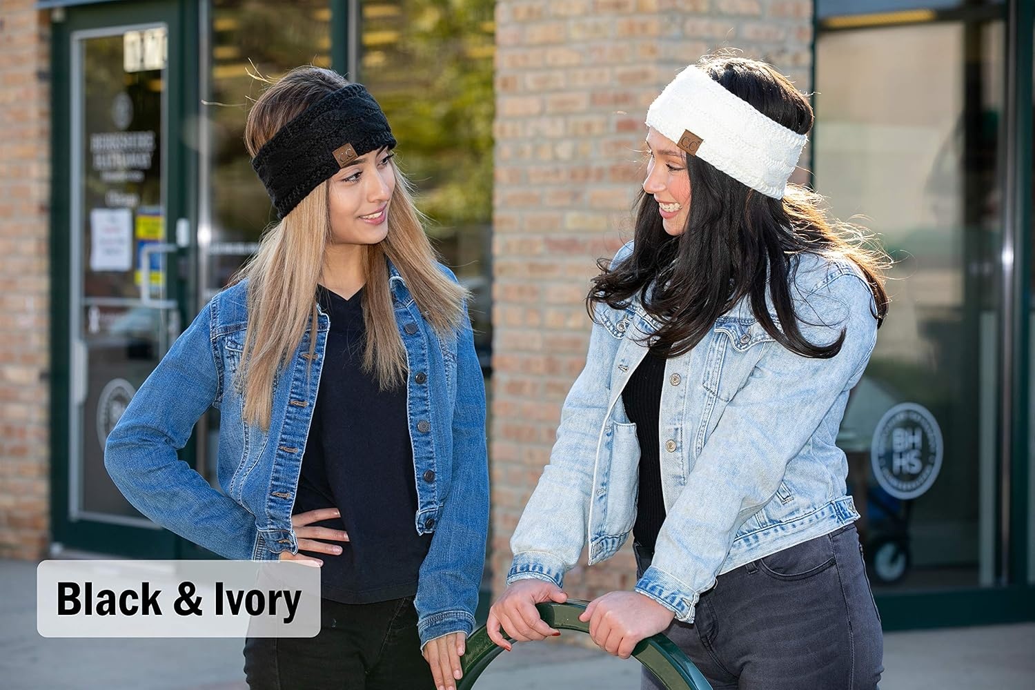 image:imageFunky Junque Fleece Lined Head Wrap Headband Ear Warmer for Women Soft Stretchy Cable Knit Winter Accessory for Cold Weather  RedMulticolored