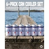 image:imageAdult Can Cooler Sleeve  4Pack Variety6 Pack  Mid Life Ultra Crisis  White