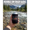 image:imageAdult Can Cooler Sleeve  4Pack VarietyFish Around And Find Trout  Black