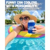 image:imageAdult Can Cooler Sleeve  4Pack VarietyLight Weight  Blue