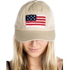 image:imageFunky Junque American Flag Hat for Women  USA Trucker Cap Low Profile Adjustable Baseball Dad HatBeige