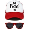image:imageFunky Junque Bachelorette Trucker Hat amp Sunglasses Set  Funny Foam Hats amp Bride Sunglasses Party Favors for BridesmaidsThe Bad One  Hat  Sunnies Set Red