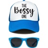 image:imageFunky Junque Bachelorette Trucker Hat amp Sunglasses Set  Funny Foam Hats amp Bride Sunglasses Party Favors for BridesmaidsThe Bossy One  Hat  Sunnies Set Aqua