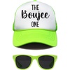 image:imageFunky Junque Bachelorette Trucker Hat amp Sunglasses Set  Funny Foam Hats amp Bride Sunglasses Party Favors for BridesmaidsThe Boujee One  Hat  Sunnies Set Neon Lime
