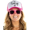 image:imageFunky Junque Bachelorette Trucker Hat amp Sunglasses Set  Funny Foam Hats amp Bride Sunglasses Party Favors for BridesmaidsThe Crazy One  Hat  Sunnies Set Hot Pink