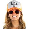 image:imageFunky Junque Bachelorette Trucker Hat amp Sunglasses Set  Funny Foam Hats amp Bride Sunglasses Party Favors for BridesmaidsThe Loud One  Hat  Sunnies Set Neon Orange