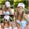 image:imageFunky Junque Bachelorette Trucker Hats for Women  Mesh Baseball Cap Bridal Shower Bride Party FavorsMy Last Bash  Light PinkWhite