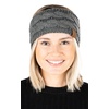 image:imageFunky Junque Fleece Lined Head Wrap Headband Ear Warmer for Women Soft Stretchy Cable Knit Winter Accessory for Cold Weather  RedCharcoal