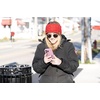 image:imageFunky Junque Fleece Lined Head Wrap Headband Ear Warmer for Women Soft Stretchy Cable Knit Winter Accessory for Cold Weather  RedSolid Red