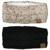 image:imageFunky Junque Fleece Lined Head Wrap Headband Ear Warmer for Women Soft Stretchy Cable Knit Winter Accessory for Cold Weather  Redmulticolored