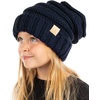 image:imageFunky Junque Mommy amp Me Beanie Set  Matching Knit Winter Hats for Baby Toddler Kids amp Moms Cute Family Beanies BundleAdult  Toddler  Oversized Navy 2 Pk