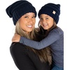 image:imageFunky Junque Mommy amp Me Beanie Set  Matching Knit Winter Hats for Baby Toddler Kids amp Moms Cute Family Beanies BundleAdult  Toddler  Oversized Navy 2 Pk