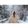 image:imageFunky Junque Ponytail Beanie for Women  Winter Hat Soft Stretch Cable Knit High Pony Tail Womens Running HatsA Confetti Indi Pink Design