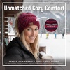 image:imageFunky Junque Ponytail Beanie for Women  Winter Hat Soft Stretch Cable Knit High Pony Tail Womens Running HatsA Galaxy Mix  Berry Burgundy
