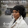 image:imageFunky Junque Ponytail Beanie for Women  Winter Hat Soft Stretch Cable Knit High Pony Tail Womens Running HatsA Sequin Black