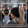image:imageFunky Junque Ponytail Beanie for Women  Winter Hat Soft Stretch Cable Knit High Pony Tail Womens Running HatsA Sequin Black
