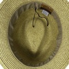 image:imageFunky Junque Short Brim Fedora Packable Sun Hat for WomenFloral Band  Natural