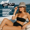 image:imageFunky Junque Short Brim Fedora Packable Sun Hat for WomenGrey