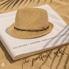 image:imageFunky Junque Short Brim Fedora Packable Sun Hat for WomenNatural Multi W Beaded Ropes