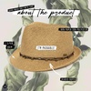 image:imageFunky Junque Short Brim Fedora Packable Sun Hat for WomenNatural Multi W Beaded Ropes