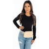 image:imageFunky Junque Versatile Black Fanny Pack Belt Bag for Women and Girls Adjustable Crossbody Waist Bag with Multiple Pockets  Aztec  BlackAztec Strap  Beige