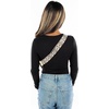 image:imageFunky Junque Versatile Black Fanny Pack Belt Bag for Women and Girls Adjustable Crossbody Waist Bag with Multiple Pockets  Aztec  BlackAztec Strap  Beige