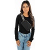 image:imageFunky Junque Versatile Black Fanny Pack Belt Bag for Women and Girls Adjustable Crossbody Waist Bag with Multiple Pockets  Aztec  BlackAztec Strap  Black