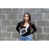image:imageFunky Junque Versatile Black Fanny Pack Belt Bag for Women and Girls Adjustable Crossbody Waist Bag with Multiple Pockets  Aztec  BlackClear  Ivory