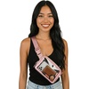 image:imageFunky Junque Versatile Black Fanny Pack Belt Bag for Women and Girls Adjustable Crossbody Waist Bag with Multiple Pockets  Aztec  BlackClear  Rose