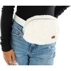 image:imageFunky Junque Versatile Black Fanny Pack Belt Bag for Women and Girls Adjustable Crossbody Waist Bag with Multiple Pockets  Aztec  BlackFaux Fur  Ivory