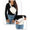 image:imageFunky Junque Versatile Black Fanny Pack Belt Bag for Women and Girls Adjustable Crossbody Waist Bag with Multiple Pockets  Aztec  BlackFaux Fur  Ivory