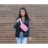 image:imageFunky Junque Versatile Black Fanny Pack Belt Bag for Women and Girls Adjustable Crossbody Waist Bag with Multiple Pockets  Aztec  BlackQuilted Puffer  Pink