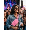 image:imageFunky Junque Versatile Black Fanny Pack Belt Bag for Women and Girls Adjustable Crossbody Waist Bag with Multiple Pockets  Aztec  BlackQuilted Puffer  Pink