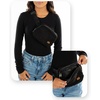 image:imageFunky Junque Versatile Black Fanny Pack Belt Bag for Women and Girls Adjustable Crossbody Waist Bag with Multiple Pockets  Aztec  BlackSherpa  Black