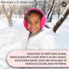 image:imageFunky Junque Winter Ear Muffs for Kids Girl Boy Fuzzy Cozy Warm Earmuffs Adjustable Cold Weather Ear Warmer Ages 412Cable Knit  Hot Pink