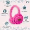 image:imageFunky Junque Winter Ear Muffs for Kids Girl Boy Fuzzy Cozy Warm Earmuffs Adjustable Cold Weather Ear Warmer Ages 412Cable Knit  Hot Pink
