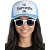 The Sarcastic One - Hat & Sunnies Set (Light Blue) (White Sunglasses)