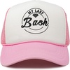 image:imageFunky Junque Bachelorette Trucker Hats for Women  Mesh Baseball Cap Bridal Shower Bride Party FavorsMy Last Bash  Light PinkWhite