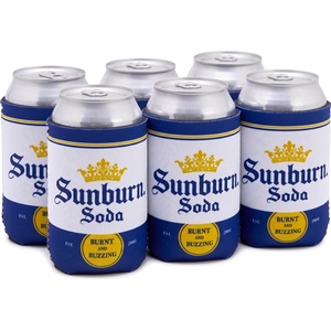 image:imageAdult Can Cooler Sleeve  4Pack Variety6 Pack  Sunburn Soda  White